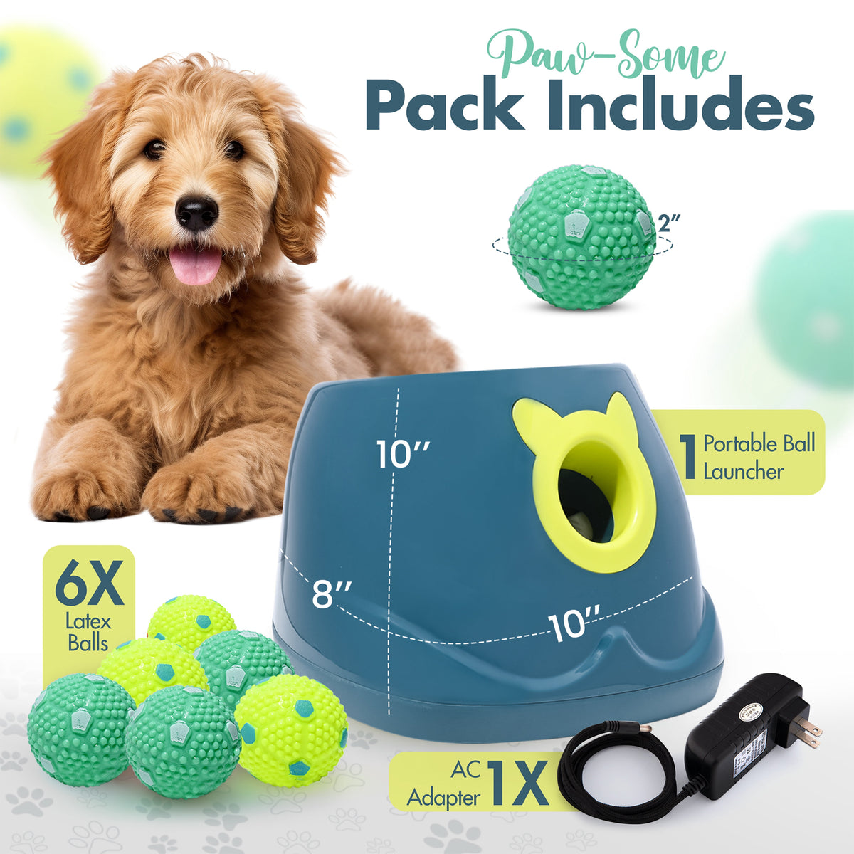 Automatic dog ball launcher with six balls – view 4