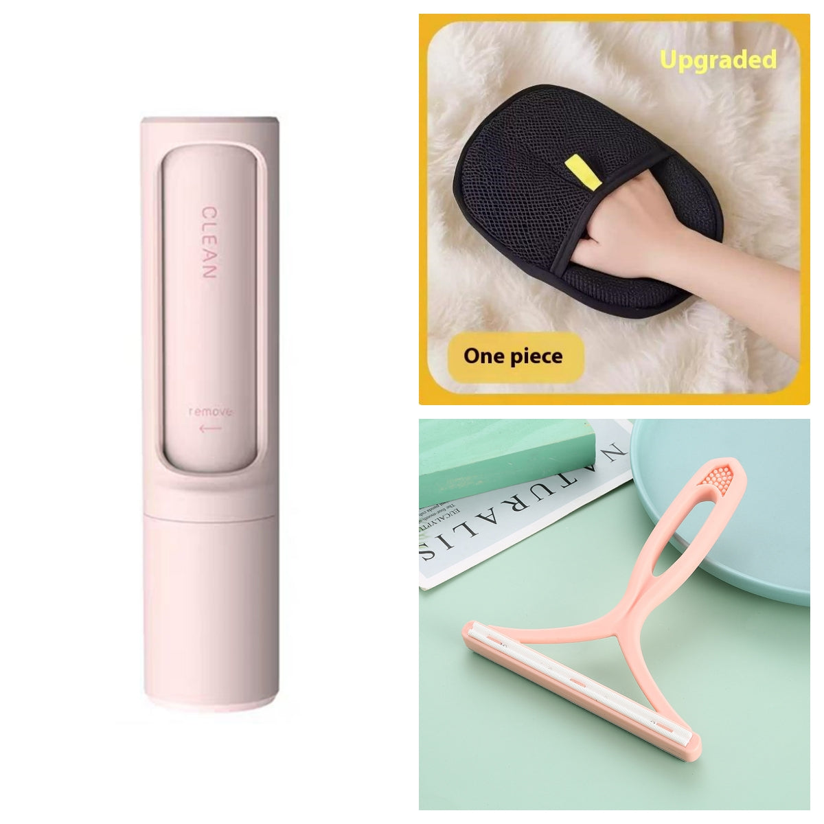 Reusable self-cleaning pet hair remover brush – view 13
