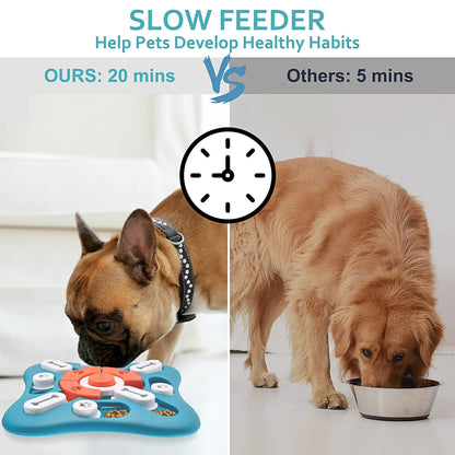 Interactive treat-dispensing dog puzzle toy – view 3