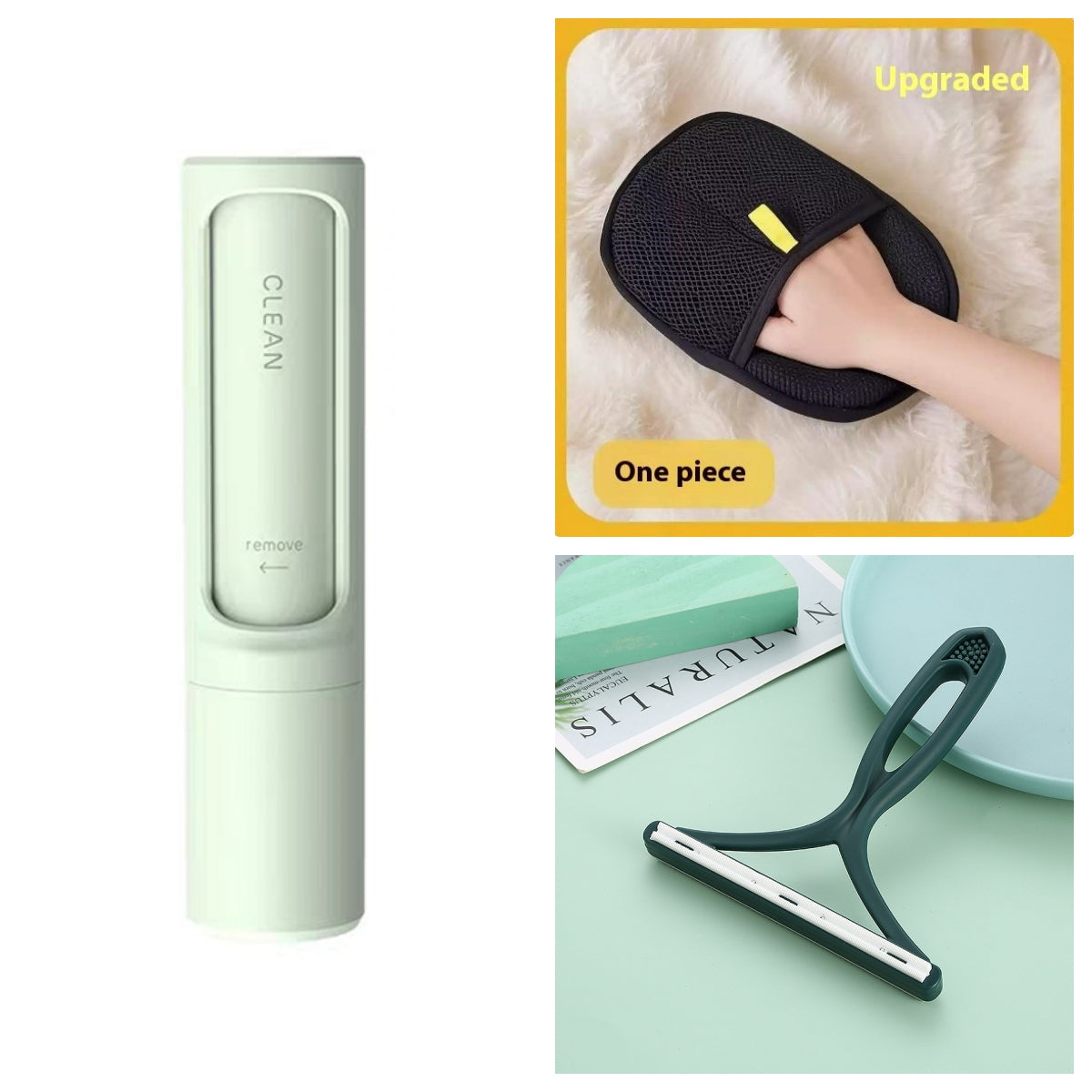Reusable self-cleaning pet hair remover brush – view 14