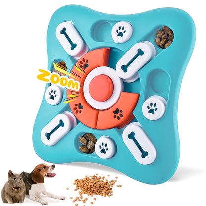 Interactive treat-dispensing dog puzzle toy by Tailbright