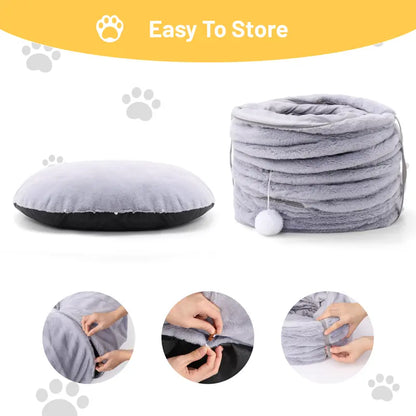 Cozy Cat Cave Bed: Double the Fun for Your Furry Friends! Hide, Play & Nap in Style Cat and Dog Bed