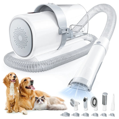 Pet grooming vacuum kit with clipper and brush attachments – view 10