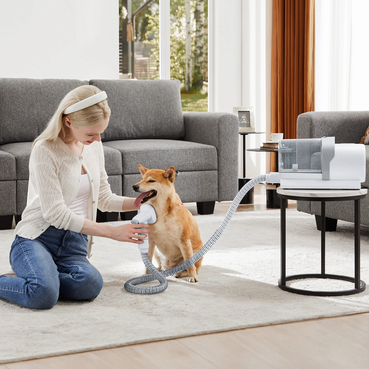 Pet grooming vacuum kit with clipper and brush attachments – view 9