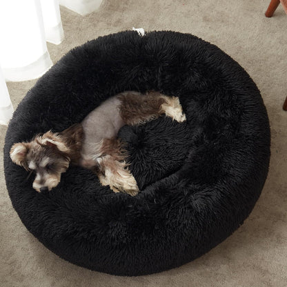 Black calming donut pet bed 20 inch – view 2