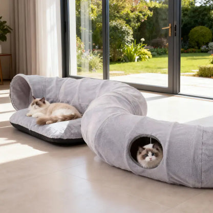 Cozy Cat Cave Bed: Double the Fun for Your Furry Friends! Hide, Play & Nap in Style Cat and Dog Bed