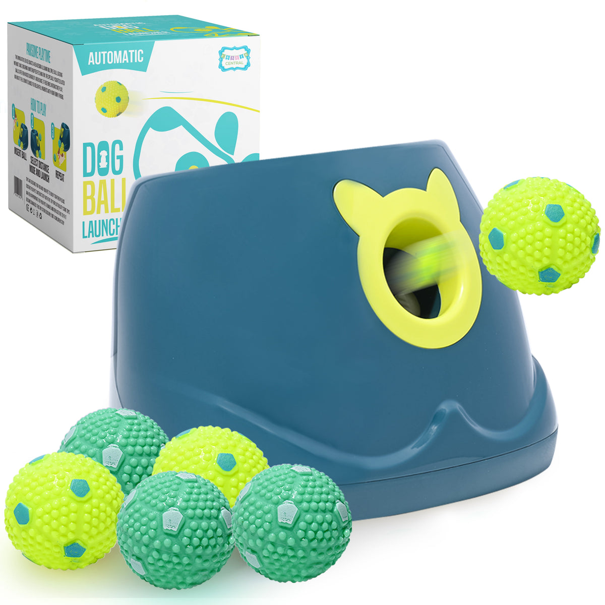 Automatic dog ball launcher with six balls by Tailbright