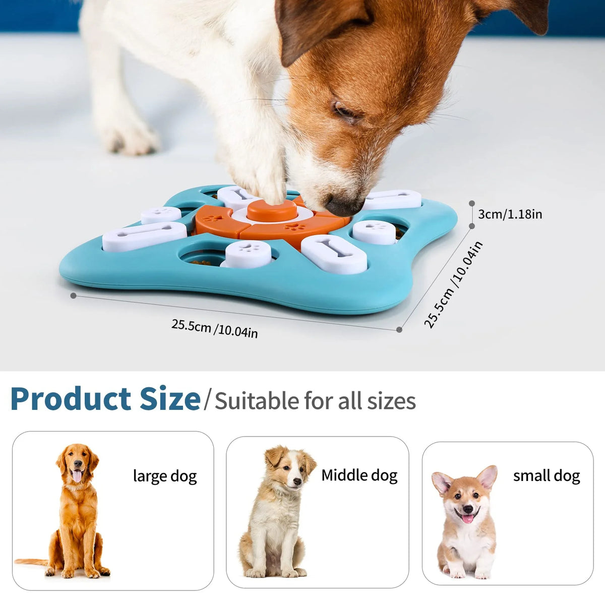 Interactive treat-dispensing dog puzzle toy – view 5
